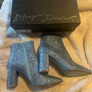 Betsy Johnson Cady Ankle Boot - Light Blue 7.5